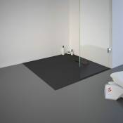 Schulte - Receveur de douche de plain-pied, décor effet Pierre anthracite, ultra léger, recoupable carré 90 x 90 cm