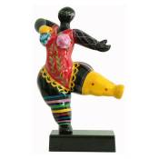 Statue femme dansant avec peinture abstraite H33 cm