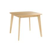 Table carrée 4 personnes en bois clair naturel 90