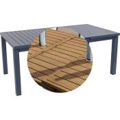 Table en aluminium extensible 8 à 10 personnes Santorin - Teck naturel