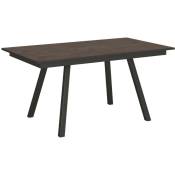 Table extensible 90x160/220 cm Mirhi Noyer Structure