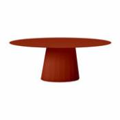 Table ovale Ankara INDOOR / 200 x 100 cm - Acier - Matière Grise rouge en métal