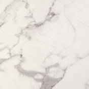 Table Schickeria 110cm effet marbre blanc et noire