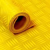 Tapis caoutchouc / Rouleau caoutchouc larmé 3mm jaune - Largeur 150 cm - Par mètre linéaire - Jaune
