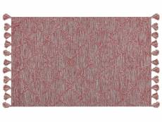 Tapis en coton 140 x 200 cm rouge nigde 350375