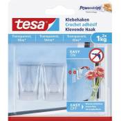 Tesa - Haken Powerstrips® Crochet adhésif ® transparent Contenu: 2 pc(s) - transparent