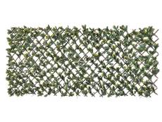 Treillis extensible en osier avec feuillage PE Troène de Californie 180 x 90 cm - Nature