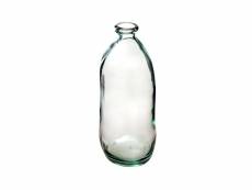 Vase bouteille verre recyclé h 51 transparent - atmosphera