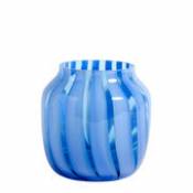 Vase Juice / Bas - Ø 22 x H 22 cm - Hay bleu en verre