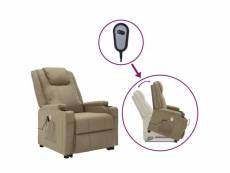 Vidaxl fauteuil de massage cappuccino similicuir
