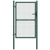 Vidaxl - Portail de clôture Acier 100x150 cm Vert
