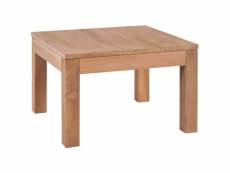 Vidaxl table basse bois de teck et finition naturelle 60 x 60 x 40 cm 246956