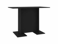 Vidaxl table de salle à manger noir 110 x 60 x 75