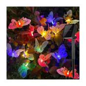 Ahlsen - Guirlande Lumineuse Exterieur Solaire, 12 led Lumière de Papillons Solaire, 8 Modes Lampe Fée des Animals éclairage Multicolore Décorative