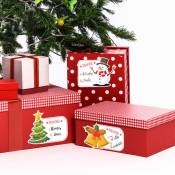 Ambiance-sticker - Sticker Noël 4 étiquettes pour cadeaux - Autocollants stickers adhésifs noël - décoration fêtes - 15x20cm
