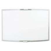 Applique 1xE27 Argent Cadre Verre Plaque Blanc-Transparent E-Energy Elisa