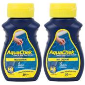 Aquachek - lot de 2 Testeur de chlore pour piscine