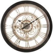 Atmosphera - Horloge mécanique Ivy D61cm créateur d'intérieur - Noir