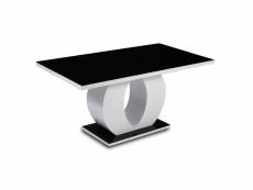 Awamoa - table laquée noir et blanc