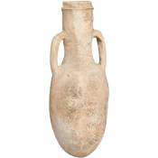 Biscottini - jarre pot anfora orchio vase à fleurs en argile terreuse, meuble de jardin à la main L28xPR28xH53 cm