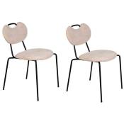 Boite A Design - Lot de 2 chaises Zuiver Aspen en métal