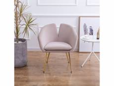 Chaise design velours love - velours taupe
