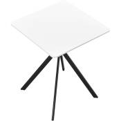 Cuisine Table Lounge Square Bar Mots en design 60x60x75cm Diverses couleurs Couleur : blanc noir