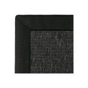 Décoweb - Tapis intérieur / extérieur Nusa - Gris ardoise - Ganse noire - 80 x 150 cm