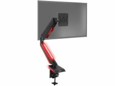 Duronic dmgm5x1 support de moniteur | 1 écran entre 15 et 32 pouces | lumière d’ambiance led rouge | hauteur ajustable | vesa 75/100 | 8 kg | bras à g