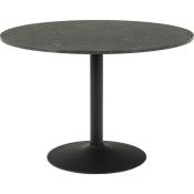 Ebuy24 - ibiza Table de salle à manger ø 110 cm, noir.