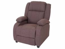 Fauteuil tv lincoln, fauteuil de relaxation, tissus, couleur d'acajou