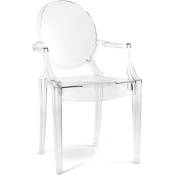 Ghost Style - Fauteuil Louis XiV Design Transparent Transparent - pc, Plastique - Transparent