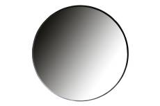 Grand miroir rond en métal noir
