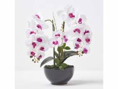 Homescapes orchidée artificielle blanche en pot rond