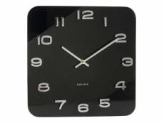 Horloge carrée vintage noir - karlsson