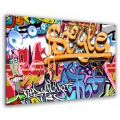Hxadeco - Tableau deco graffiti style - 80x50 cm -