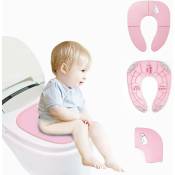 Linghhang - Couvre-toilette pour bébé - rose, couvre-toilette de voyage portable, couvre-toilette pour bébé, couvre-toilette portable pour garçons et