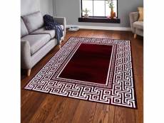 Maghreb - tapis à bordures en motifs baroque - rouge et blanc 160 x 230 cm PARMA1602309340RED