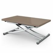 MENZZO Table basse relevable Carrera Taupe laqué