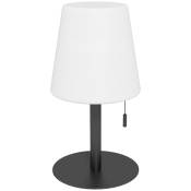 Outsunny Lampe de table à LED sans fil avec batterie rechargeable, USB, luminosité réglable, IP44, idéal pour extérieur ou intérieur