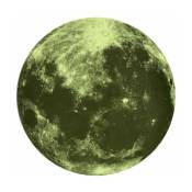 Paris Prix - Sticker Mural Phosphorescent lune 25cm Vert