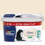 Peinture murs et boiseries Crème de Couleur Dulux Valentine satin blanc cassé 2 5L +20% gratuit