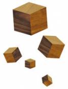 Sticker Touche du bois/cubes - Domestic marron en plastique