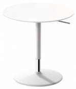 Table à hauteur réglable Pix / Ø 50 cm - H 48-74 cm - Arper blanc en métal