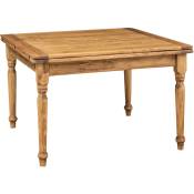 Table à rallonge en bois massif avec finition noyer