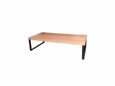 Table basse - 119,5 x 60 x 31,3 cm - métal et bois