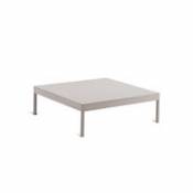 Table basse Les Arcs / Aluminium - 80 x 80 x H 29 cm - Unopiu gris en métal