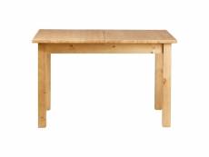 Table de ferme rectangulaire en pin 120 x 80 cm + allonge