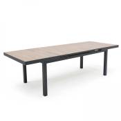 Table extensible aluminium et céramique imitation