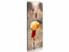 Tableau sur toile décoration murale image imprimée cadre en bois à suspendre beauté sous la pluie 40x120 cm 11_0007378